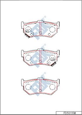 FBK FD5016M - Тормозные колодки, дисковые, комплект autospares.lv