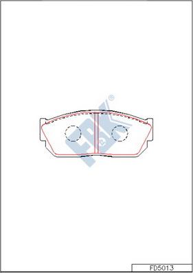 FBK FD5013 - Тормозные колодки, дисковые, комплект autospares.lv