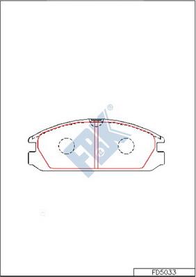 FBK FD5033 - Тормозные колодки, дисковые, комплект autospares.lv