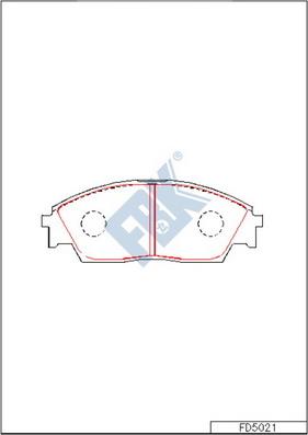 FBK FD5021 - Тормозные колодки, дисковые, комплект autospares.lv