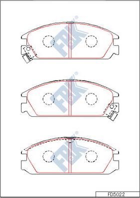 FBK FD5022M - Тормозные колодки, дисковые, комплект autospares.lv