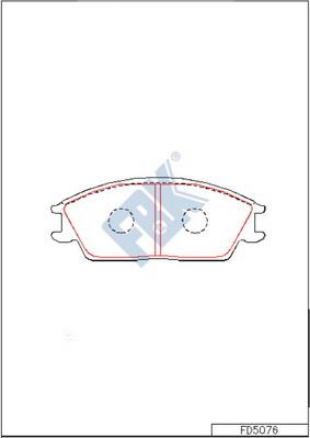 FBK FD5076 - Тормозные колодки, дисковые, комплект autospares.lv