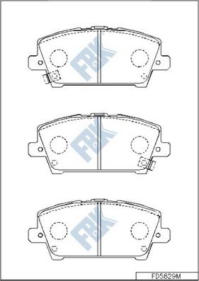 FBK FD5829M - Тормозные колодки, дисковые, комплект autospares.lv