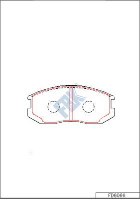 FBK FD6066 - Тормозные колодки, дисковые, комплект autospares.lv