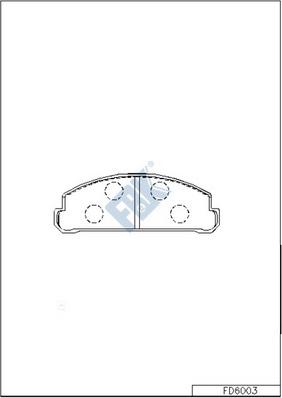 FBK FD6003 - Тормозные колодки, дисковые, комплект autospares.lv