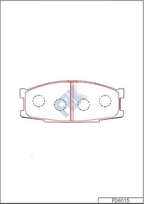 FBK FD6015 - Тормозные колодки, дисковые, комплект autospares.lv