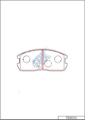 FBK FD6010 - Тормозные колодки, дисковые, комплект autospares.lv