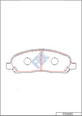 FBK FD6085 - Тормозные колодки, дисковые, комплект autospares.lv