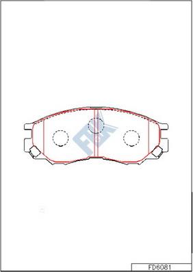 FBK FD6081 - Тормозные колодки, дисковые, комплект autospares.lv