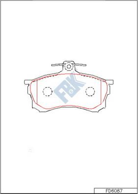 FBK FD6087 - Тормозные колодки, дисковые, комплект autospares.lv