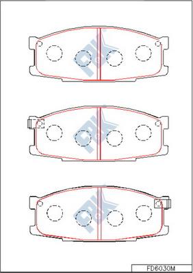 FBK FD6030M - Тормозные колодки, дисковые, комплект autospares.lv