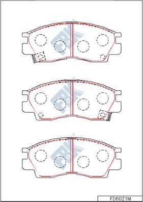 FBK FD6021M - Тормозные колодки, дисковые, комплект autospares.lv