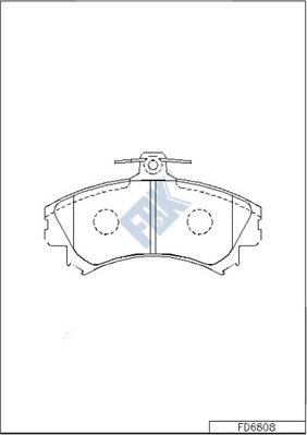 FBK FD6808 - Тормозные колодки, дисковые, комплект autospares.lv