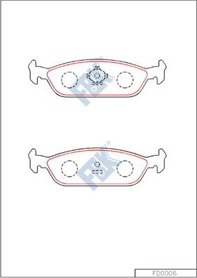 FBK FD0006 - Тормозные колодки, дисковые, комплект autospares.lv