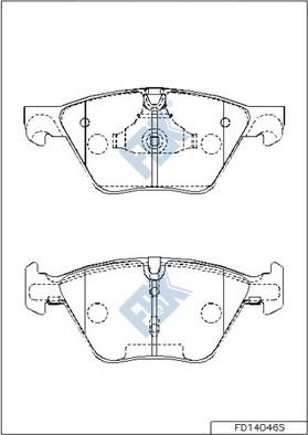 FBK FD14046S - Тормозные колодки, дисковые, комплект autospares.lv