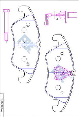 FBK FD15009MA - Тормозные колодки, дисковые, комплект autospares.lv