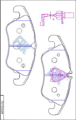 FBK FD15009M - Тормозные колодки, дисковые, комплект autospares.lv