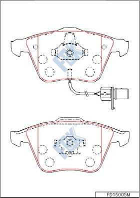 FBK FD15005M - Тормозные колодки, дисковые, комплект autospares.lv