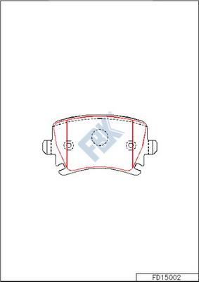 FBK FD15002 - Тормозные колодки, дисковые, комплект autospares.lv