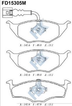 FBK FD15305M - Тормозные колодки, дисковые, комплект autospares.lv