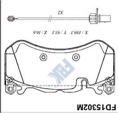 FBK FD15302M - Тормозные колодки, дисковые, комплект autospares.lv