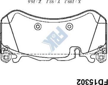 FBK FD15302 - Тормозные колодки, дисковые, комплект autospares.lv