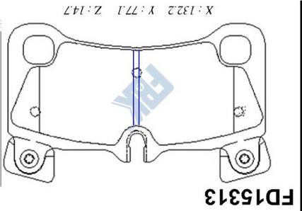 FBK FD15313 - Тормозные колодки, дисковые, комплект autospares.lv