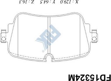 FBK FD15324M - Тормозные колодки, дисковые, комплект autospares.lv