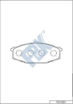 FBK FD1050 - Тормозные колодки, дисковые, комплект autospares.lv