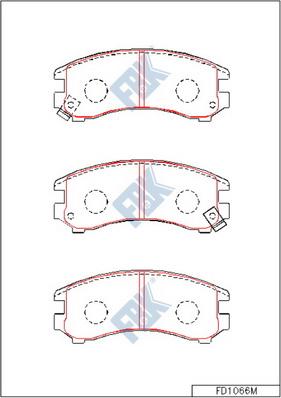 FBK FD1066M - Тормозные колодки, дисковые, комплект autospares.lv