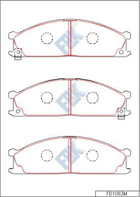 FBK FD1063M - Тормозные колодки, дисковые, комплект autospares.lv