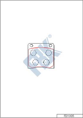 FBK FD1005 - Тормозные колодки, дисковые, комплект autospares.lv