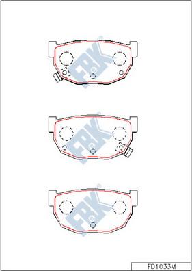 FBK FD1033M - Тормозные колодки, дисковые, комплект autospares.lv