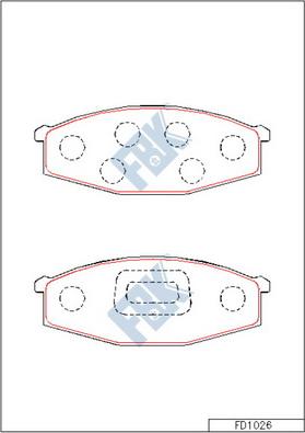 FBK FD1026 - Тормозные колодки, дисковые, комплект autospares.lv