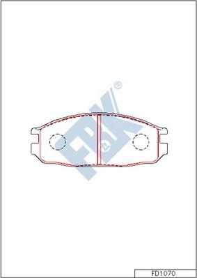 FBK FD1070 - Тормозные колодки, дисковые, комплект autospares.lv