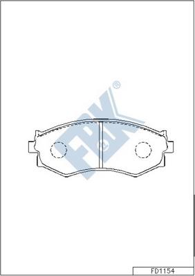 FBK FD1154 - Тормозные колодки, дисковые, комплект autospares.lv