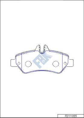 FBK FD11055 - Тормозные колодки, дисковые, комплект autospares.lv