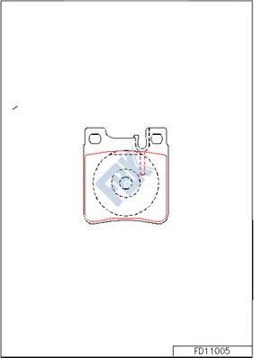 FBK FD11005 - Тормозные колодки, дисковые, комплект autospares.lv