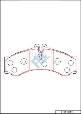 FBK FD11015 - Тормозные колодки, дисковые, комплект autospares.lv