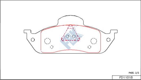 FBK FD11018 - Тормозные колодки, дисковые, комплект autospares.lv