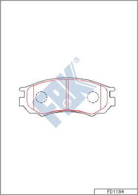 FBK FD1184 - Тормозные колодки, дисковые, комплект autospares.lv