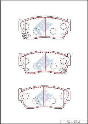 FBK FD1133M - Тормозные колодки, дисковые, комплект autospares.lv