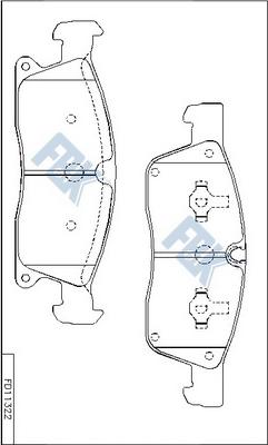 FBK FD11322 - Тормозные колодки, дисковые, комплект autospares.lv