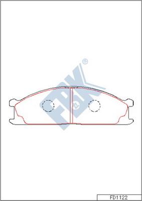 FBK FD1122 - Тормозные колодки, дисковые, комплект autospares.lv