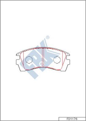 FBK FD1176 - Тормозные колодки, дисковые, комплект autospares.lv