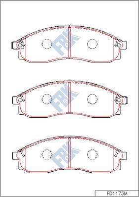 FBK FD1173M - Тормозные колодки, дисковые, комплект autospares.lv