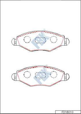 FBK FD18010 - Тормозные колодки, дисковые, комплект autospares.lv