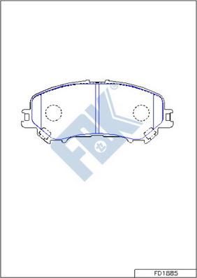 FBK FD1885 - Тормозные колодки, дисковые, комплект autospares.lv