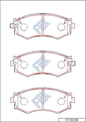 FBK FD1820M - Тормозные колодки, дисковые, комплект autospares.lv