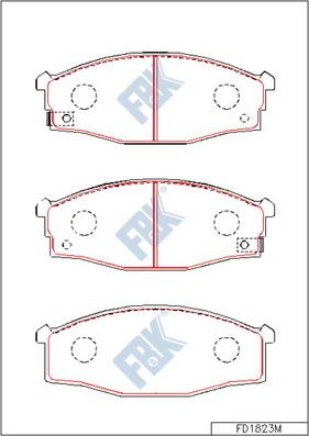 FBK FD1823M - Тормозные колодки, дисковые, комплект autospares.lv